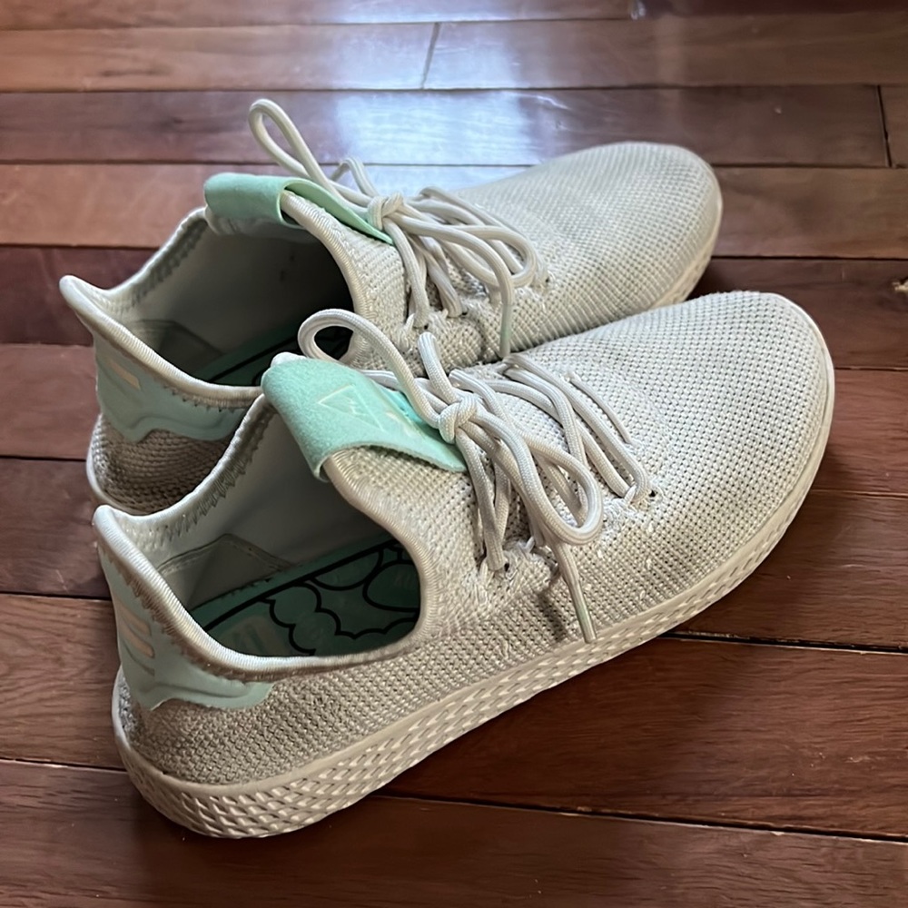 adidas Pharrell Williams Tennis Hu Shoes Teal Chalk White
